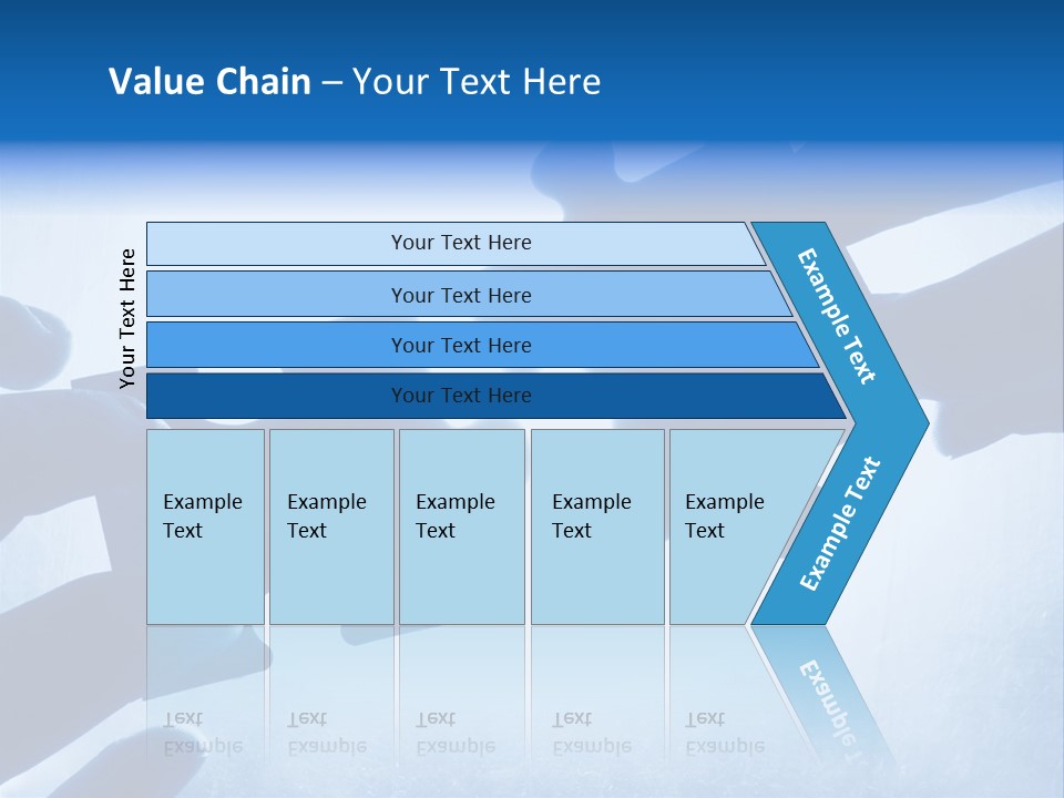 Hands Trying To Fit Two Puzzle Pieces Together PowerPoint Template