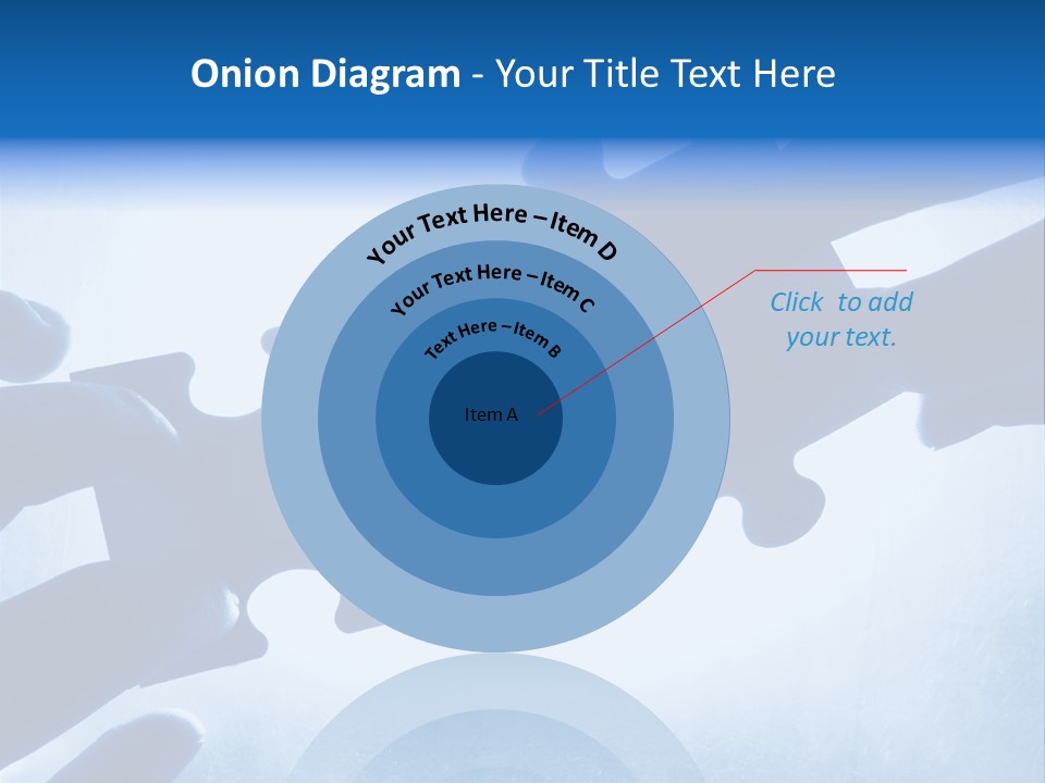 Hands Trying To Fit Two Puzzle Pieces Together PowerPoint Template