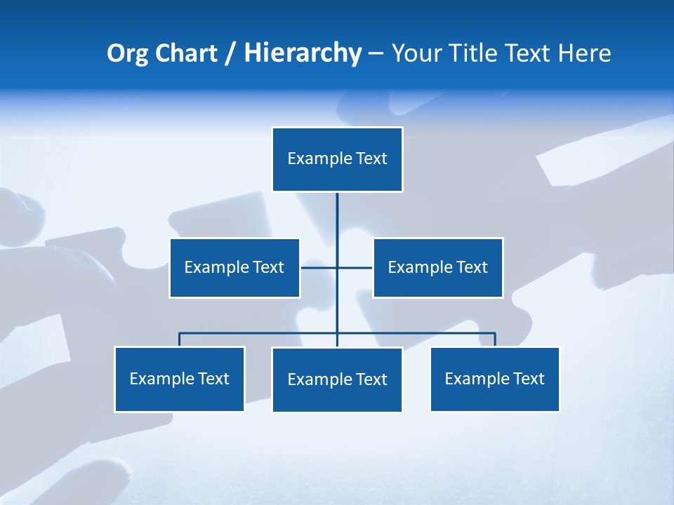 Hands Trying To Fit Two Puzzle Pieces Together PowerPoint Template