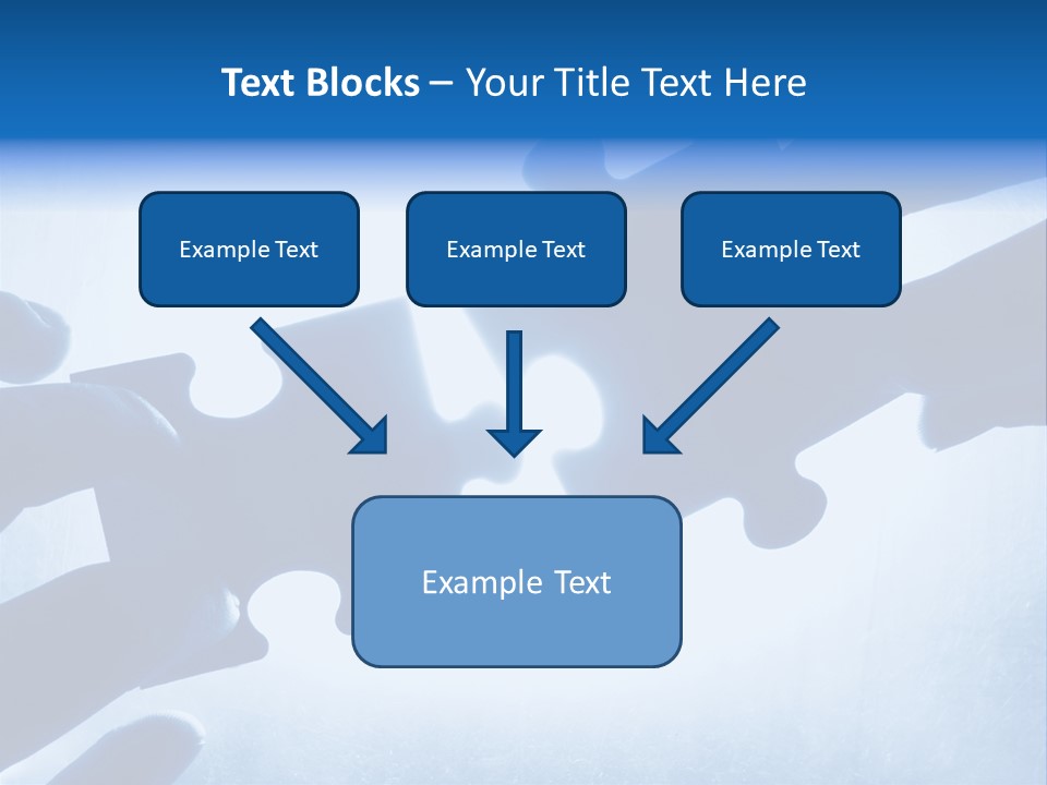 Hands Trying To Fit Two Puzzle Pieces Together PowerPoint Template