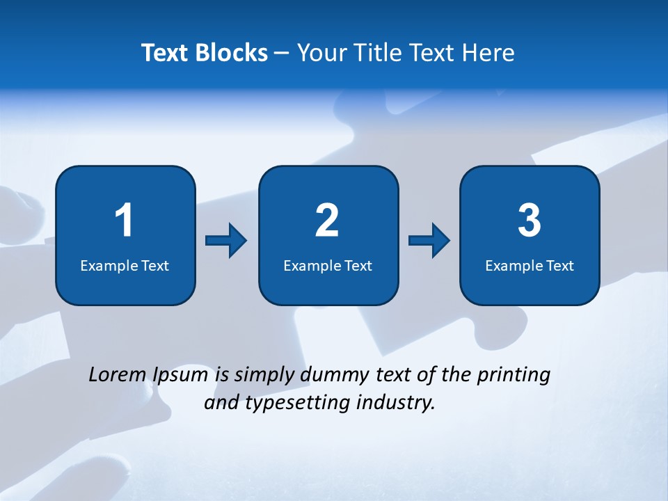 Hands Trying To Fit Two Puzzle Pieces Together PowerPoint Template
