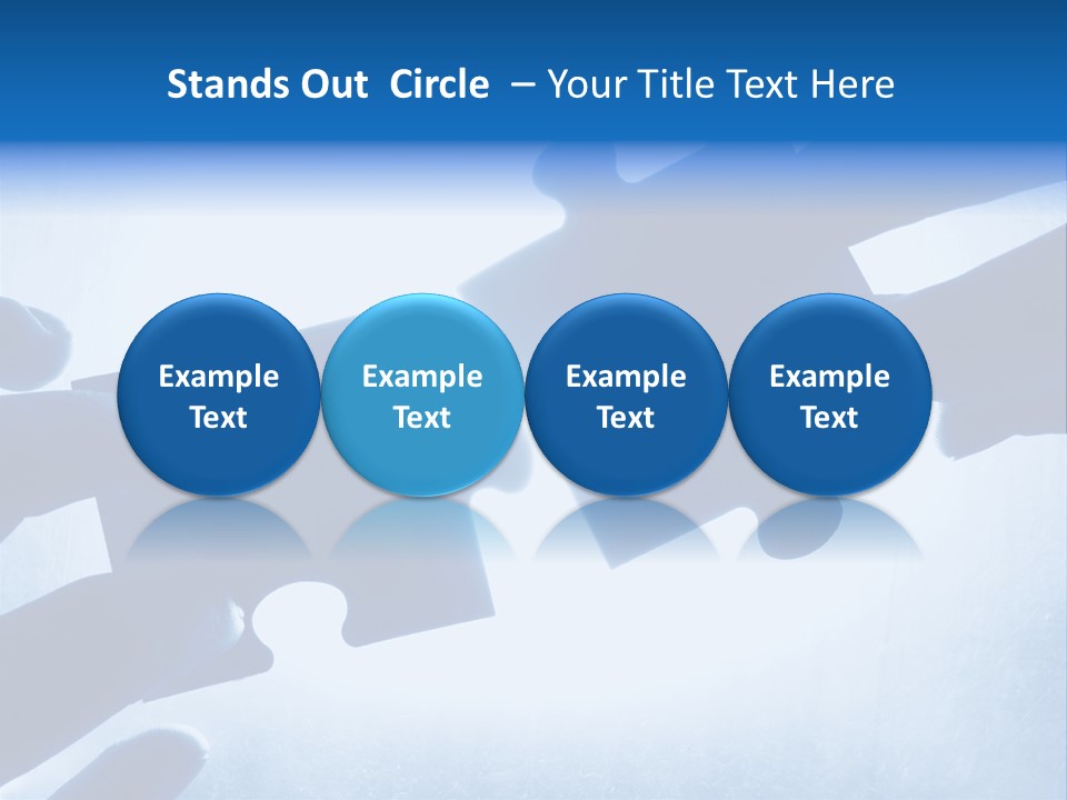 Hands Trying To Fit Two Puzzle Pieces Together PowerPoint Template