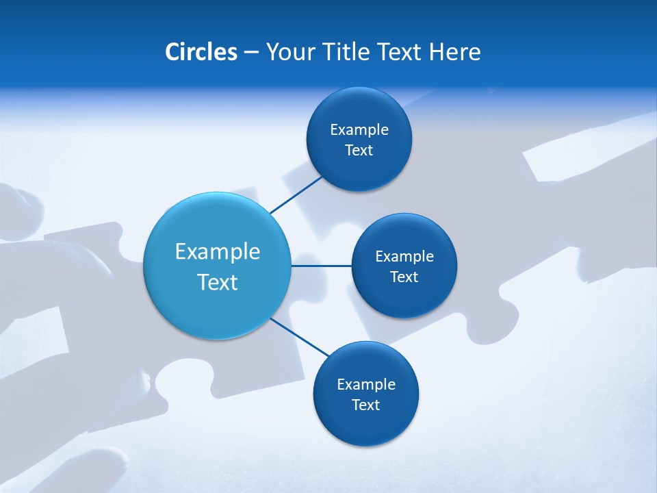 Hands Trying To Fit Two Puzzle Pieces Together PowerPoint Template