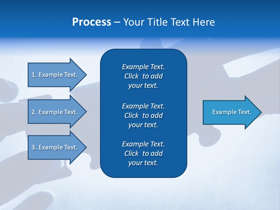 Hands Trying To Fit Two Puzzle Pieces Together PowerPoint Template