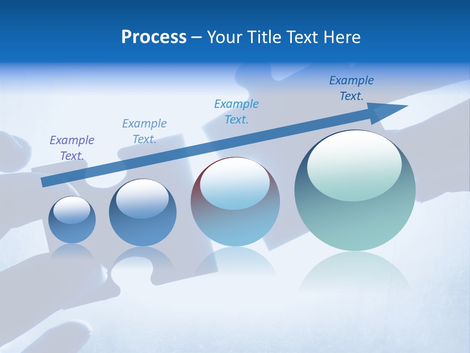 Hands Trying To Fit Two Puzzle Pieces Together PowerPoint Template