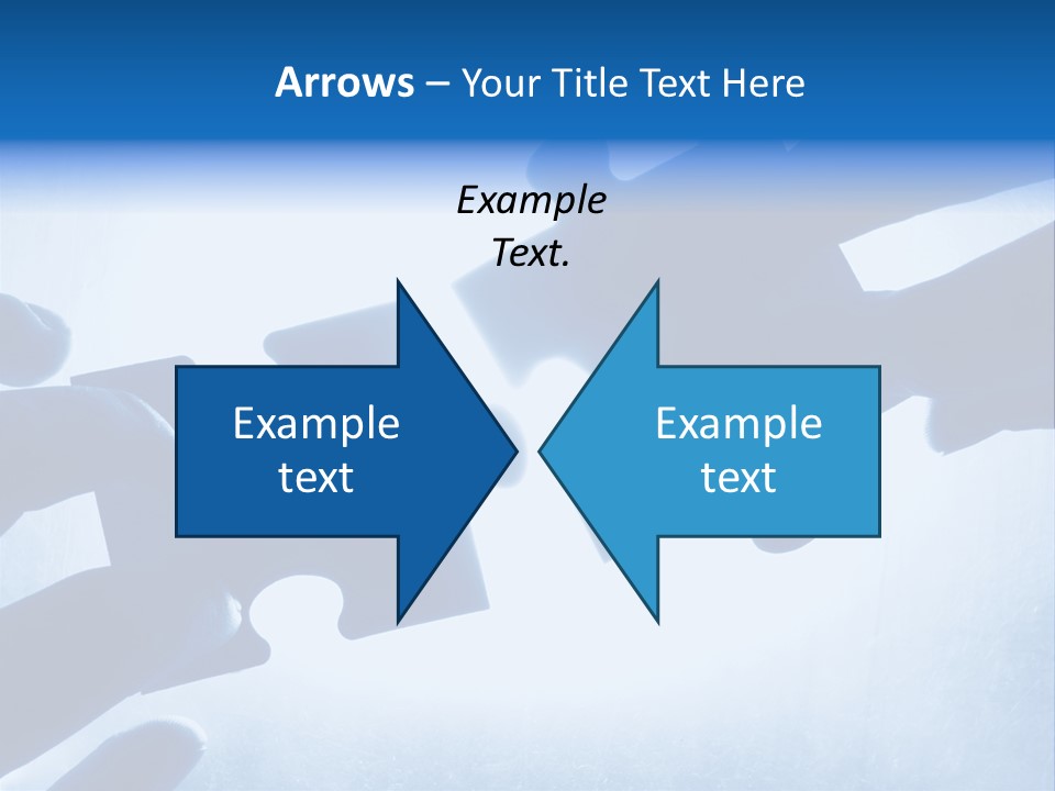 Hands Trying To Fit Two Puzzle Pieces Together PowerPoint Template