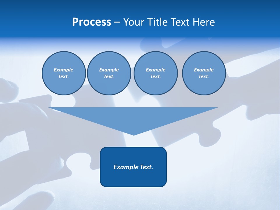 Hands Trying To Fit Two Puzzle Pieces Together PowerPoint Template
