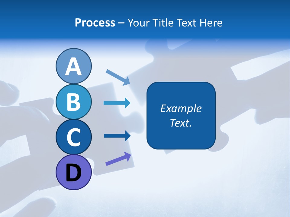 Hands Trying To Fit Two Puzzle Pieces Together PowerPoint Template