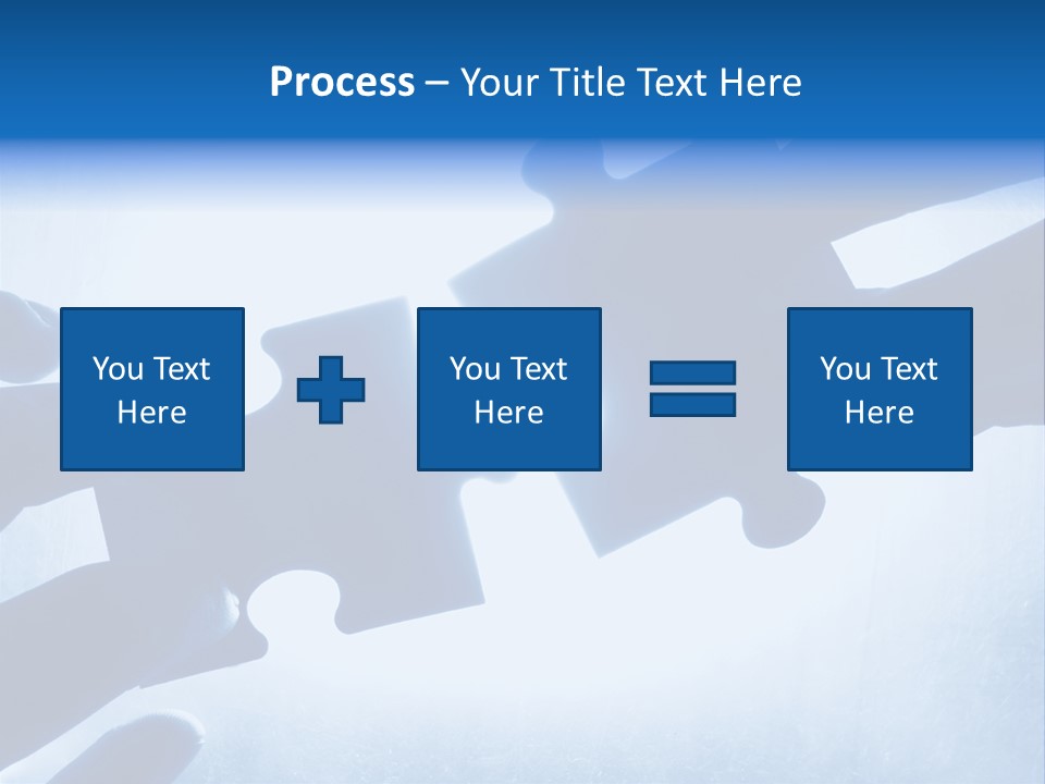 Hands Trying To Fit Two Puzzle Pieces Together PowerPoint Template