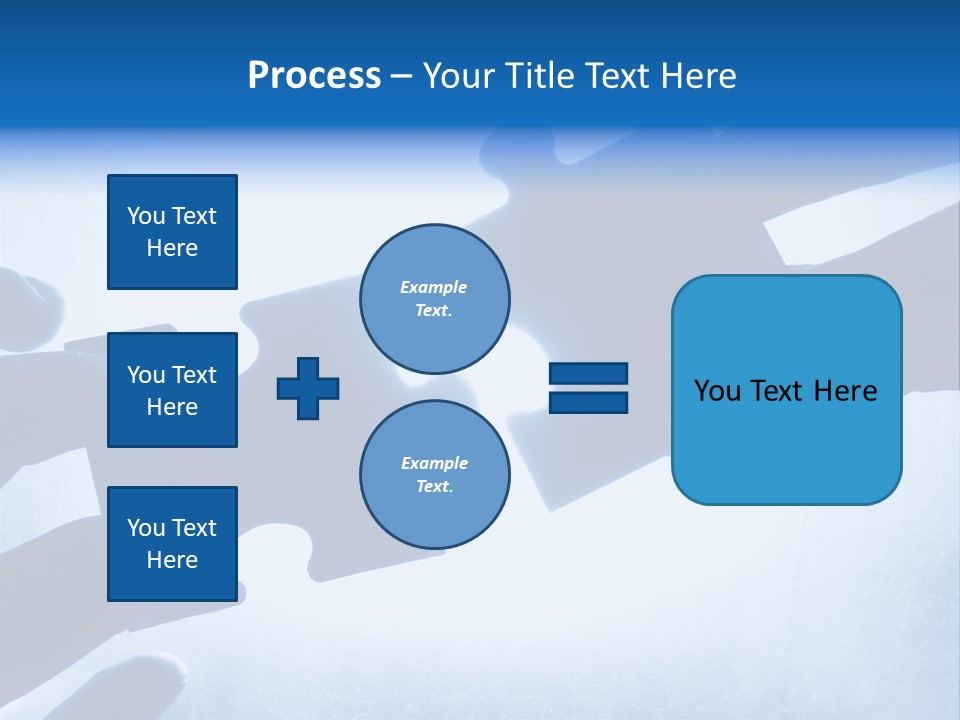 Hands Trying To Fit Two Puzzle Pieces Together PowerPoint Template