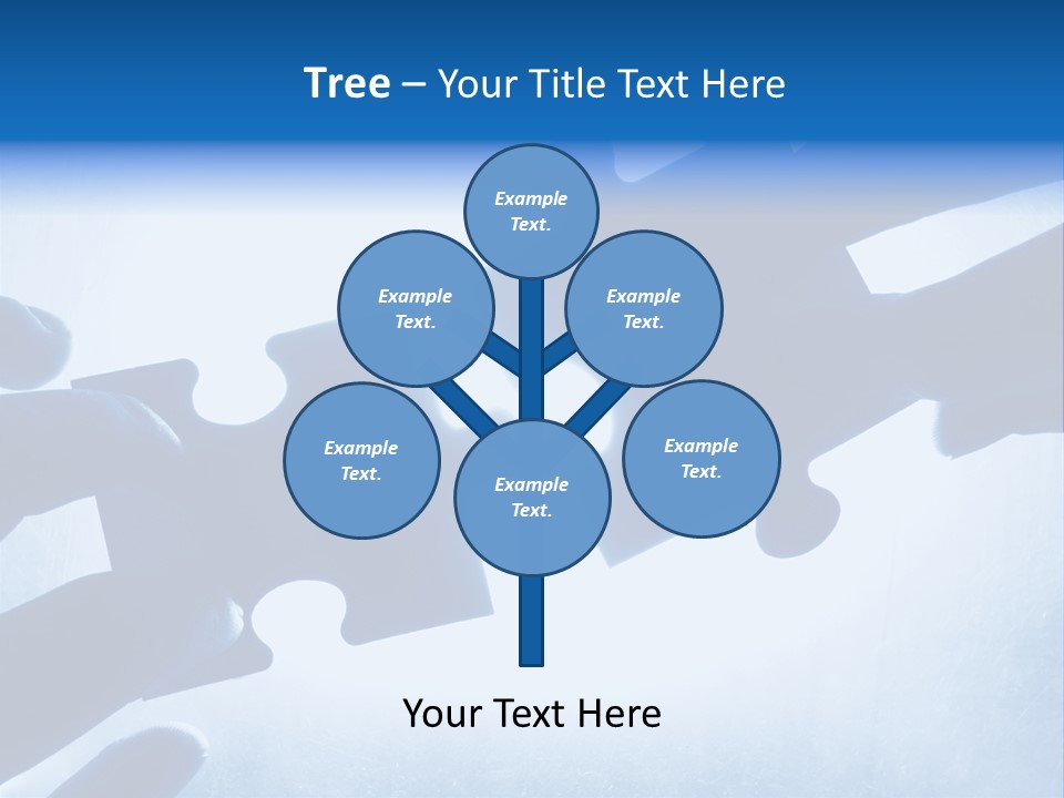 Hands Trying To Fit Two Puzzle Pieces Together PowerPoint Template