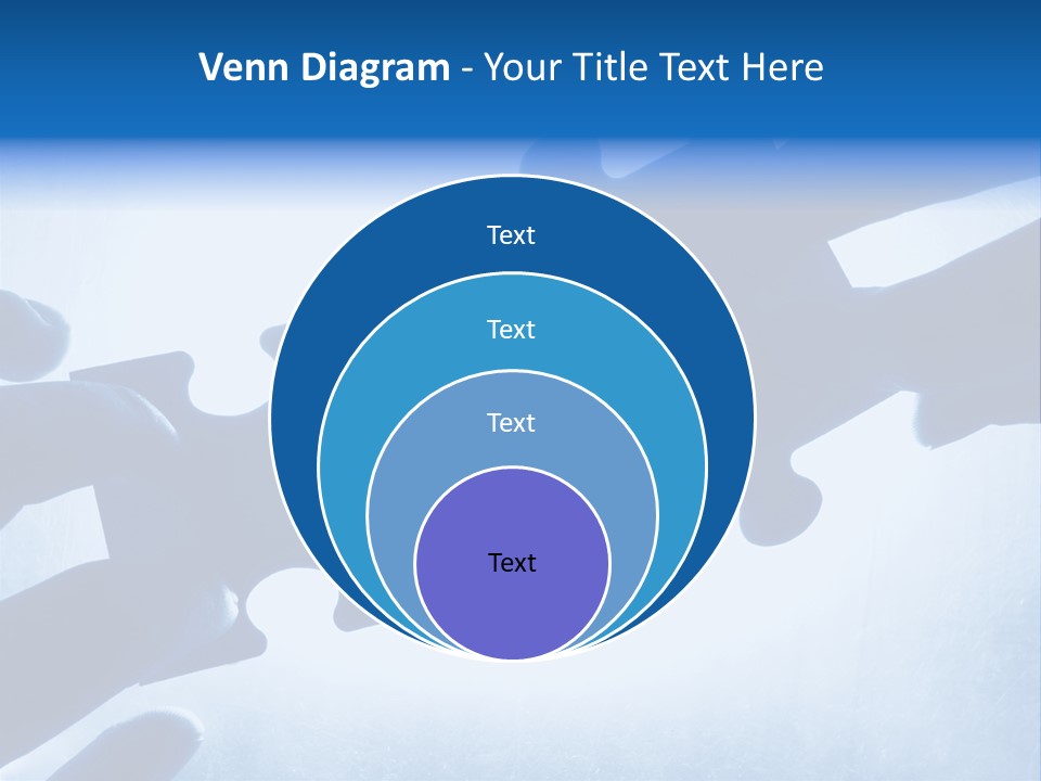 Hands Trying To Fit Two Puzzle Pieces Together PowerPoint Template