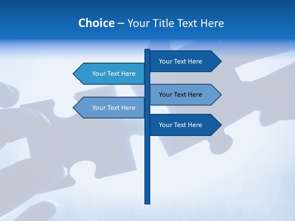 Hands Trying To Fit Two Puzzle Pieces Together PowerPoint Template