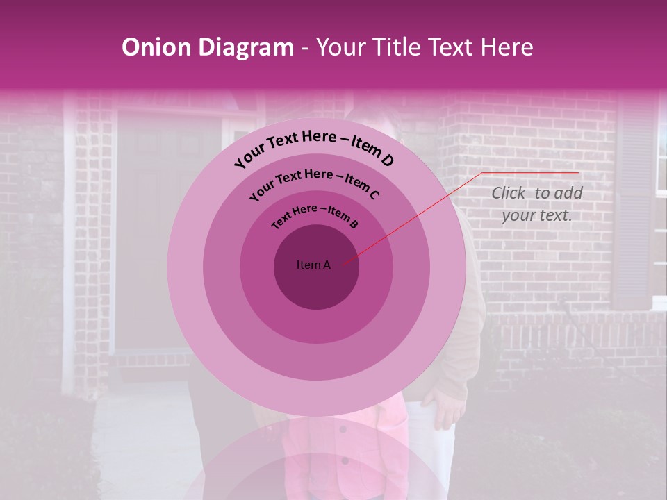 A Family Standing In Front Of Their Home PowerPoint Template