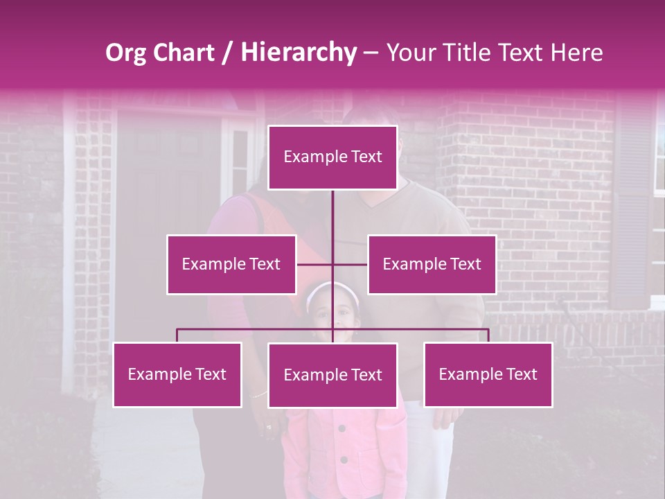 A Family Standing In Front Of Their Home PowerPoint Template