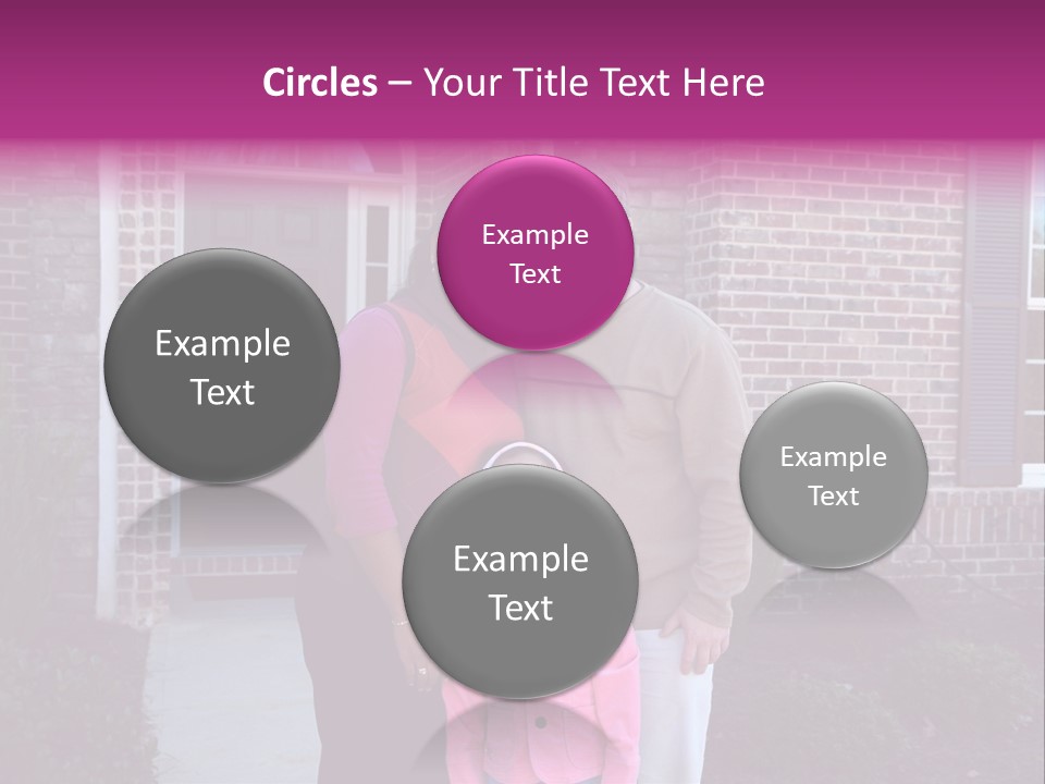 A Family Standing In Front Of Their Home PowerPoint Template