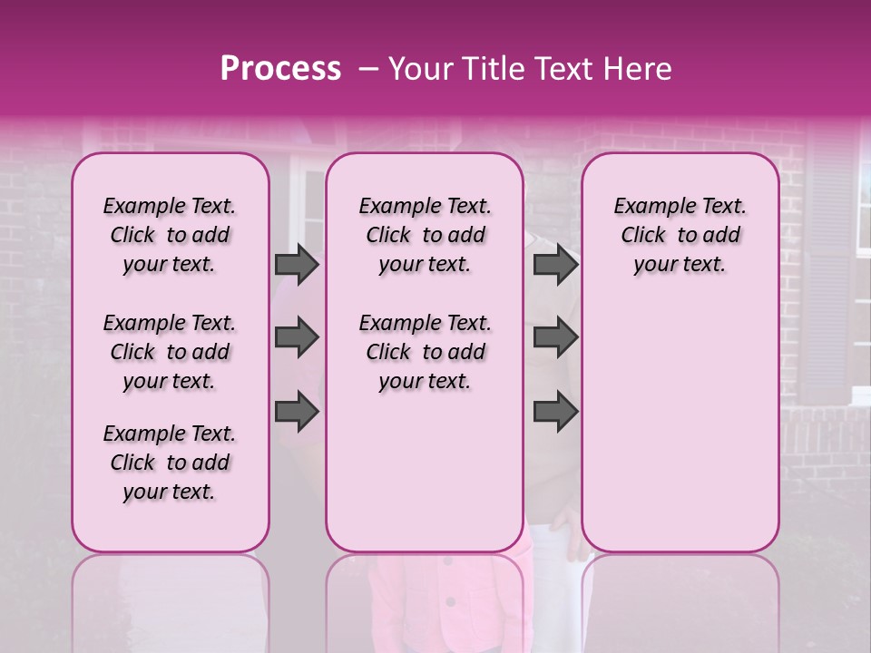 A Family Standing In Front Of Their Home PowerPoint Template