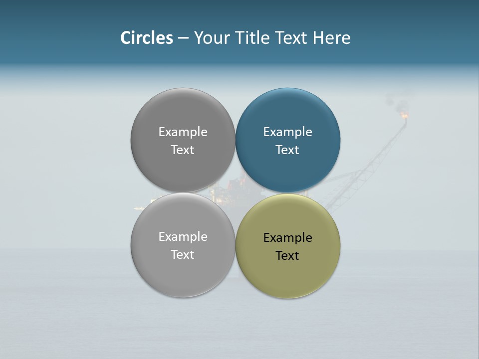 An Oil Rig In The Middle Of The Ocean PowerPoint Template