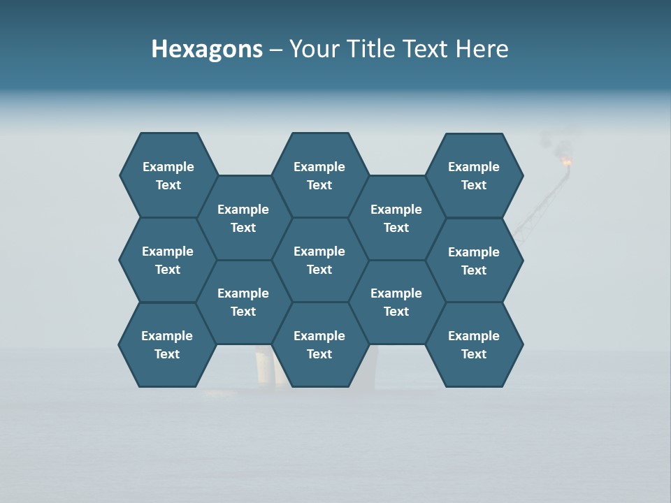 An Oil Rig In The Middle Of The Ocean PowerPoint Template