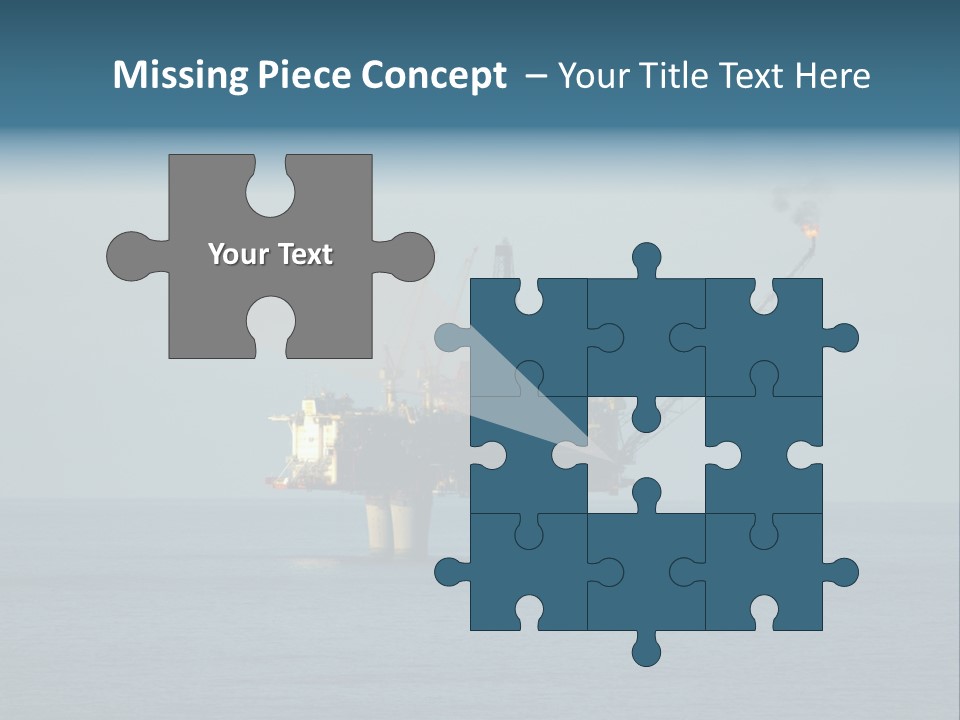 An Oil Rig In The Middle Of The Ocean PowerPoint Template