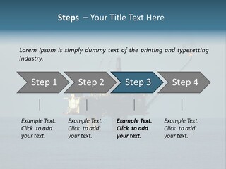 An Oil Rig In The Middle Of The Ocean PowerPoint Template