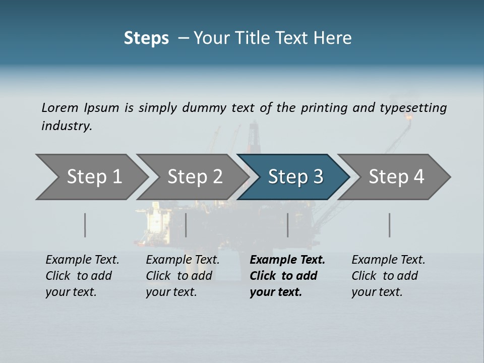 An Oil Rig In The Middle Of The Ocean PowerPoint Template