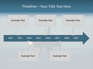 An Oil Rig In The Middle Of The Ocean PowerPoint Template
