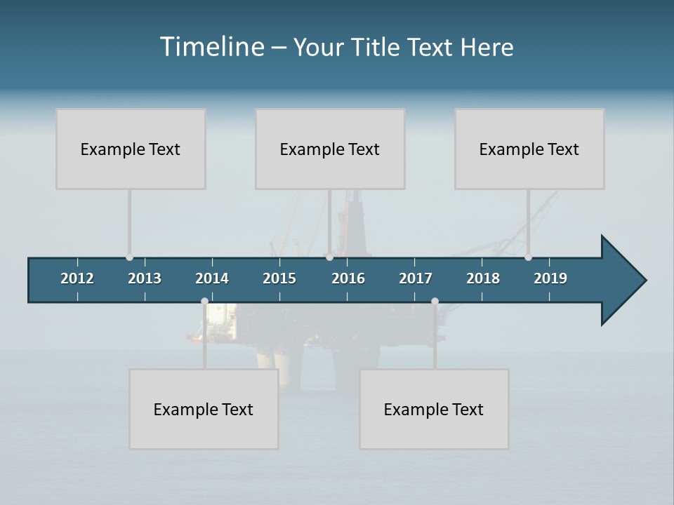 An Oil Rig In The Middle Of The Ocean PowerPoint Template