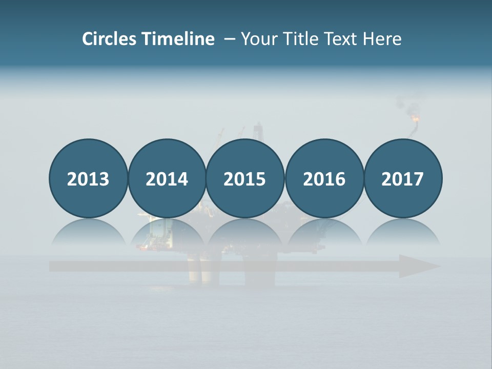 An Oil Rig In The Middle Of The Ocean PowerPoint Template