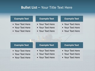 An Oil Rig In The Middle Of The Ocean PowerPoint Template