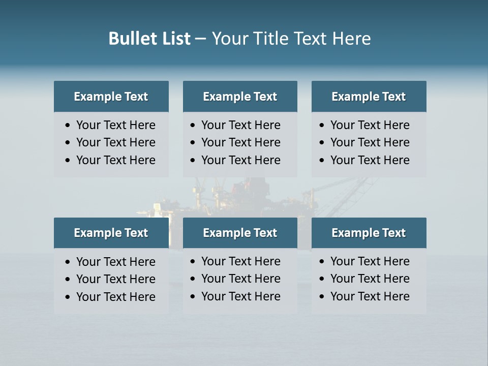 An Oil Rig In The Middle Of The Ocean PowerPoint Template