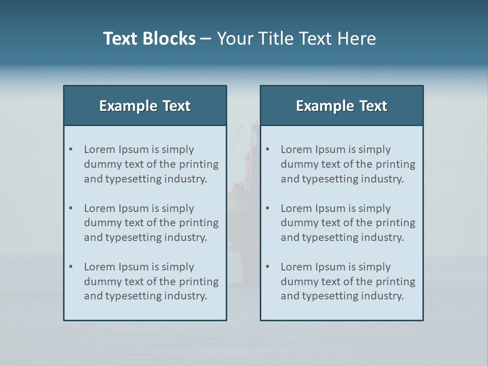 An Oil Rig In The Middle Of The Ocean PowerPoint Template