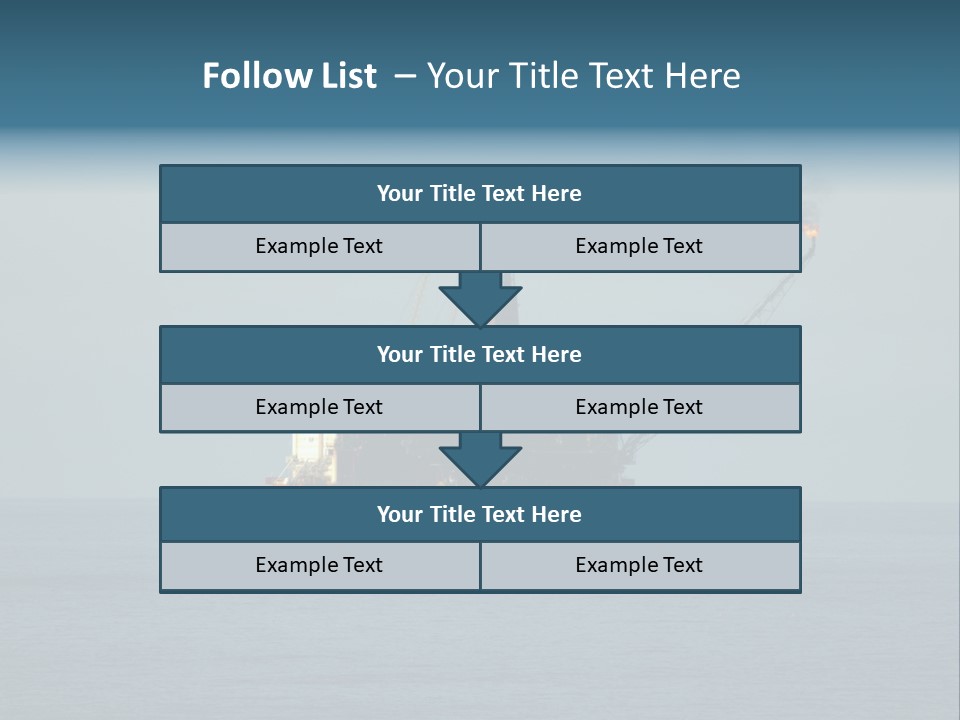 An Oil Rig In The Middle Of The Ocean PowerPoint Template