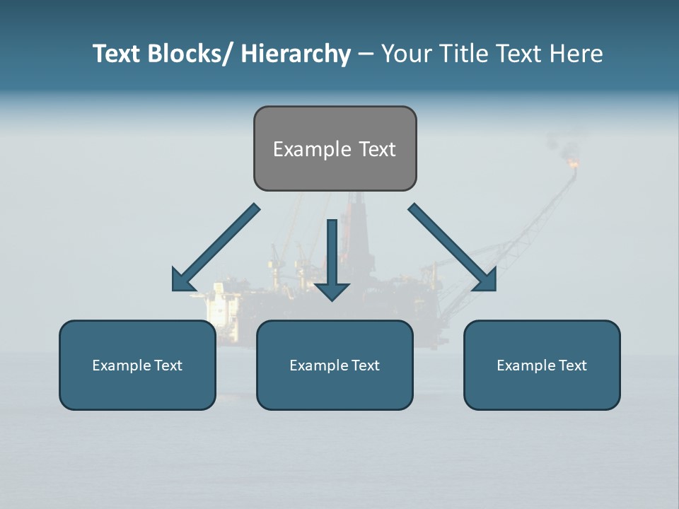 An Oil Rig In The Middle Of The Ocean PowerPoint Template