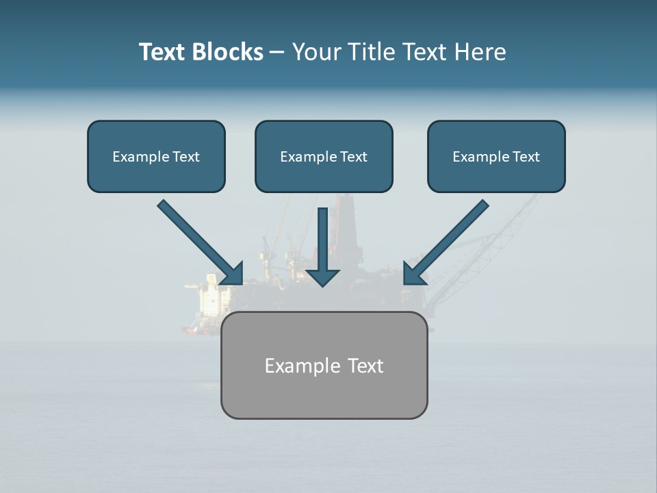 An Oil Rig In The Middle Of The Ocean PowerPoint Template