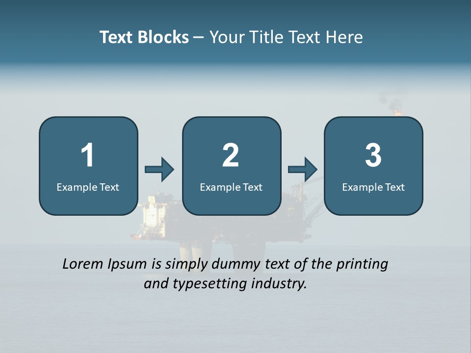 An Oil Rig In The Middle Of The Ocean PowerPoint Template