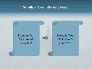 An Oil Rig In The Middle Of The Ocean PowerPoint Template