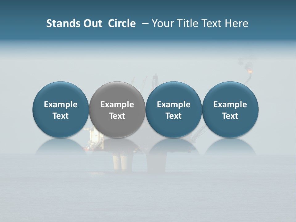 An Oil Rig In The Middle Of The Ocean PowerPoint Template