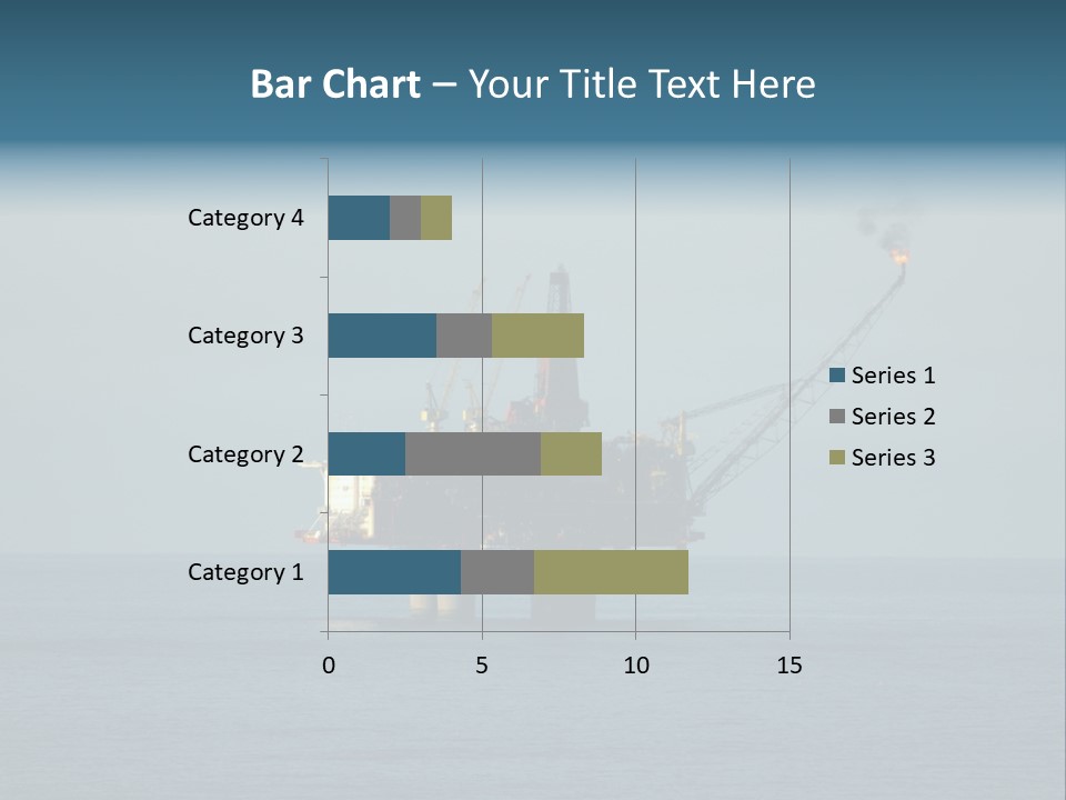 An Oil Rig In The Middle Of The Ocean PowerPoint Template