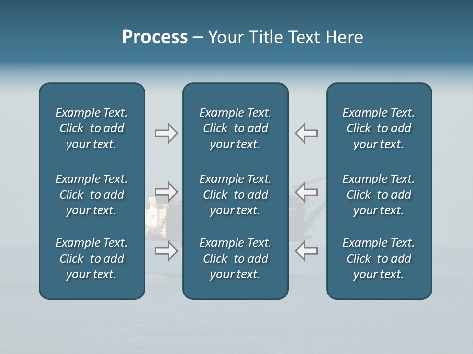 An Oil Rig In The Middle Of The Ocean PowerPoint Template