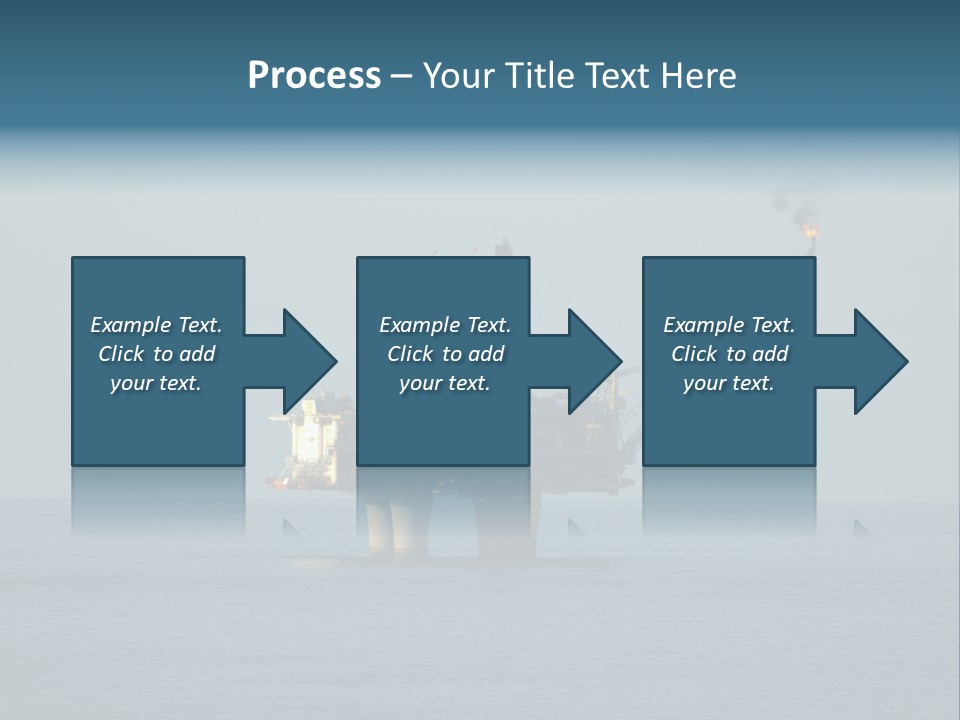 An Oil Rig In The Middle Of The Ocean PowerPoint Template