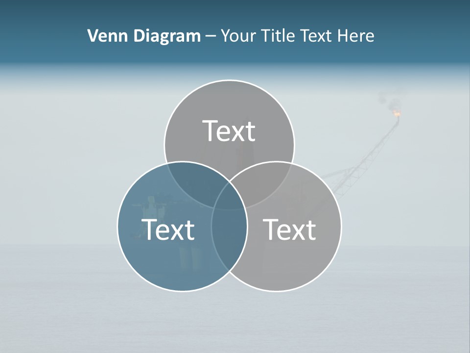 An Oil Rig In The Middle Of The Ocean PowerPoint Template