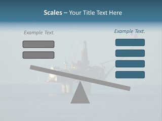 An Oil Rig In The Middle Of The Ocean PowerPoint Template