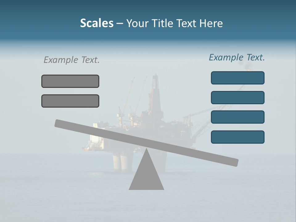 An Oil Rig In The Middle Of The Ocean PowerPoint Template