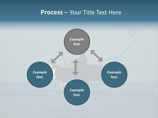 An Oil Rig In The Middle Of The Ocean PowerPoint Template
