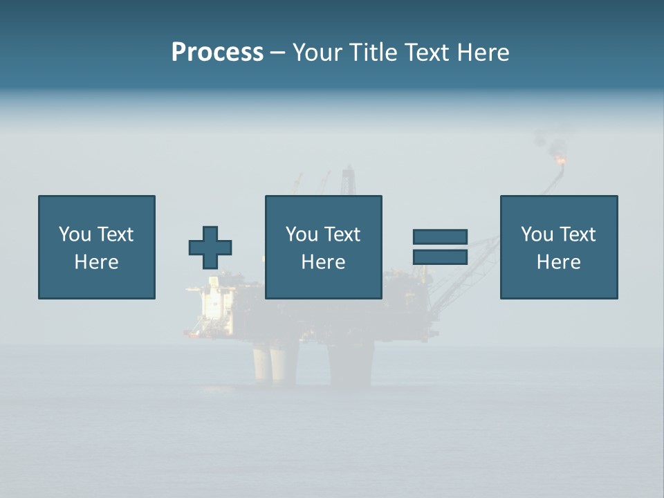 An Oil Rig In The Middle Of The Ocean PowerPoint Template