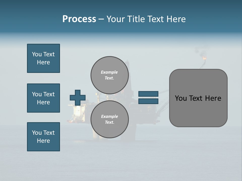 An Oil Rig In The Middle Of The Ocean PowerPoint Template