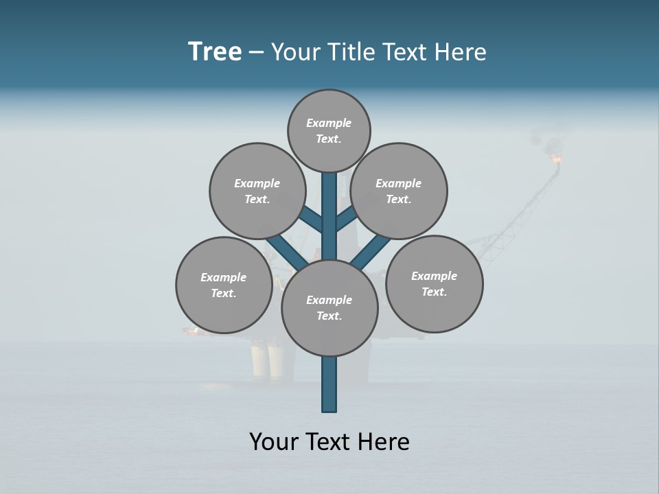 An Oil Rig In The Middle Of The Ocean PowerPoint Template
