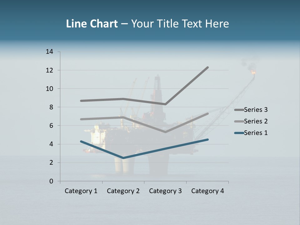An Oil Rig In The Middle Of The Ocean PowerPoint Template