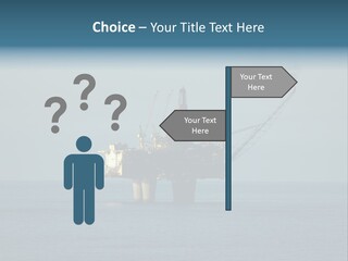 An Oil Rig In The Middle Of The Ocean PowerPoint Template